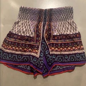 Smocking Print Shorts